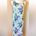 Anthropologie Dresses | Floral Dress Tube Dress Sleeveless Midi Dress Mint Color Reversible Dress | Color: Green/Purple | Size: 10