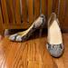 J. Crew Shoes | J Crew Snake Skin Print Heels | Color: Gray | Size: 8