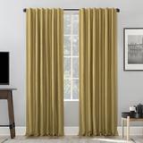 Steelside™ Milbridge Faux Dupioni Silk Thermal Extreme 100% Blackout Back Tab Curtain Panel Polyester in Yellow | 63 H in | Wayfair