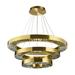 Everly Quinn This Exquisite 3-Tier LED Chandelier Is In A Gold Finish. The Frame Is Made Out Of Metal | 1.97 H x 15.75 W x 15.75 D in | Wayfair