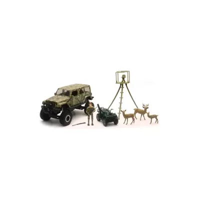 New Ray 1:18 Scale Jeep Wrangler Deer Hunting Set