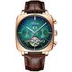 TEINTOP Ailang Men's Complications Automatic Mechanical Watch with Square Case(Rose Gold Blue)