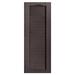 Alpha Shutters Cathedral Top Full-style Open Louver Shutters Pair Vinyl in Gray/Brown | 59 H x 18 W x 0.125 D in | Wayfair L218059022