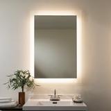 Séura Forte Frameless Lighted Vanity Mirror, Glass in White | 36 H x 36 W x 1.5 D in | Wayfair LMR-3600x3600-RE-FO-COB5-SR-ES-DM