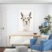 Langley Street® 'Hip Llama IV' Painting on Canvas Canvas, Wood in Black/Gray/White | 13.75 H x 9.75 W x 0.75 D in | Wayfair