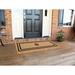 Winston Porter Fairlee Thin Double Picture Frame Heavy Duty Outdoor Door Mat Coir in Gray | 24" W x 57" L | Wayfair