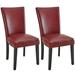 Red Barrel Studio® Faux Leather Parsons Dining Chairs redFaux Leather/Wood/Upholstered | 38.6 H x 19.3 W x 17.3 D in | Wayfair