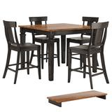 Lark Manor™ Alyra Counter Height Dining Set Wood in Brown | Wayfair 69D7AD5E043F4207AF31DB980204C026