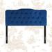 House of Hampton® Jurrell Solid Wood Bar & Counter Stool Upholstered/Velvet in Blue/Black | 58 H x 62 W x 4 D in | Wayfair