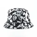 Chapeau de soleil imprimé dessin animé Panda noir et blanc pour hommes et femmes casquettes de