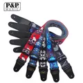 P & P JEStrap Skull Pattern Series impression thermique électrique acoustique folk sangle