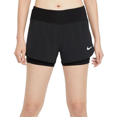 Nike Damen Eclipse 2-In-1 Running Shorts schwarz
