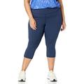 Amazon Essentials Damen Active Formende Capri-Leggings mit hohem Bund (in Übergröße erhältlich), Marineblau, S