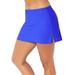 Plus Size Women's Side Slit Swim Skirt by Swimsuits For All in Electric Iris (Size 18)