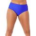 Plus Size Women's Mid-Rise Full Coverage Swim Brief by Swimsuits For All in Electric Iris (Size 26)