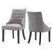 Gracie Oaks Hopkint Tufted Parsons Chair Upholstered/Fabric in Gray | 36.5 H x 21.75 W x 23 D in | Wayfair 2B19E1E77F9545258C657229D37D67FC