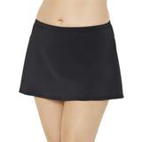 Plus Size Women's Chlorine Resistant A-line Swim Skirt by Swimsuits For All in Black (Size 16)