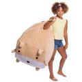 Zoomie Kids Cozy Animal Small Classic Bean Bag Polyester/Scratch/Tear Resistant in Brown | 19 H x 24 W x 24 D in | Wayfair