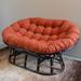 Papasan Chair - Bay Isle Home™ Bocanegra 63" Wide Tufted Polyester Papasan Chair in White | 45 H x 63 W x 45 D in | Wayfair BAYI2164 28623355