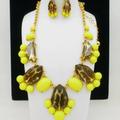 Kate Spade Jewelry | Kate Spade Gold-Tone Necklace & Earrings Set | Color: Black/Yellow | Size: Os