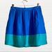 J. Crew Skirts | J Crew A Line Color Block Above Knee Mini Skirt | Color: Blue/Red | Size: 4