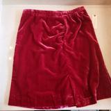 Anthropologie Skirts | Anthropologie Velvet Skirt Size 6p Nwt | Color: Red | Size: Various