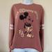 Disney Tops | Disney Vintage Mickey Mouse Pink Long Sleeve | Color: Gold/Pink | Size: L