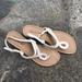 American Eagle Outfitters Shoes | American Eagle Whit Sandals | Color: Tan/White | Size: 10
