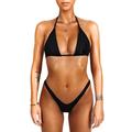 sofsy Bikini Top for Women, Triangle Cut Bikini Swimsuit Top (Top & Bottoms Sold Separately!) Black Size XXL XXLarge 34dd 36dd 38d