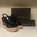 Gucci Shoes | Gucci Hollie Patent Wedge Sandal Black 41.5 / 11.5 | Color: Black | Size: 11.5