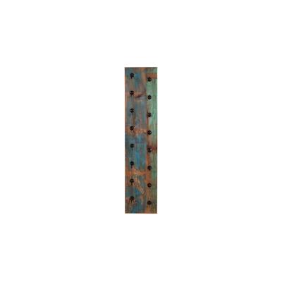 SIT Möbel Wand-Weinregal | für 8 Flaschen | Altholz bunt | Altmetall schwarz | B 33 x T 4 x H 148 cm | 09132-98 | Serie 
