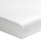 Drap housse uni en percale de coton blanc 180x200