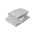 Drap plat en coton lavé coton gris perle x