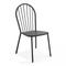 Chaise bistrot de jardin en métal gris anthracite