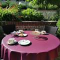 Nappe enduite violet ovale 160 x 200 cm