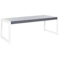 Table de jardin 6 personnes en aluminium gris