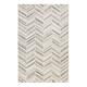 Tapis exterieur tissé plat motif chevrons vintage gris 120x170