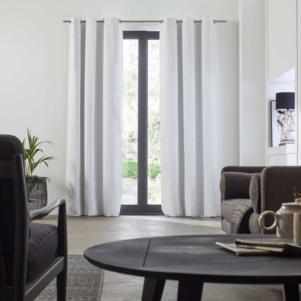 Rideau tissu à enduction pvc, occultant à 100% blanc 145x270 cm