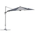 Parasol déporté LED octogonal inclinable pivotant 360° gris