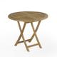 Table de jardin ronde pliante en teck massif D90