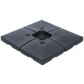 Lot de 4 poids de lestage carré HDPE noir