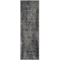 Tapis Vintage patiné Gris/Noir 75 X 245