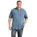 Men's Big & Tall Shrink-Less™ Piqué Polo Shirt by KingSize in Heather Blue (Size 2XL)