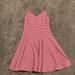 American Eagle Outfitters Dresses | Fit And Flare Cotton Pink + Black Striped Dress | Color: Black/Pink | Size: S