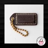 Coach Accessories | 2" Medium Coach Brown Tan (Backside) Leather Fob | Color: Brown | Size: Os