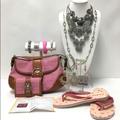 Coach Accessories | Coach Purse & Wallet , Flip Flops & Jewelry Lot | Color: Pink | Size: Os