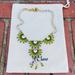 J. Crew Jewelry | J.Crew Golden Moss Gem Fan Statement Necklace Nwot | Color: Gold/Green | Size: Os