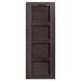 Alpha Shutters Cathedral Top Four-style Open Louver Shutters Pair Vinyl in Gray/Brown | 81 H x 18 W x 0.125 D in | Wayfair L918081022