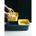 HANAMYA 3-In-1 Kitchen Food Strainer/Colander Set, Fruit & Vegetables Wash Basket Plastic in Blue/Yellow | 4 H x 14.75 W x 10.5 D in | Wayfair