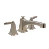 Huntington Brass Intrigue 3-Pc Roman Tub Filler Bathtub Faucet In PVD Satin Nickel, 18 GPM in Gray | 5 H in | Wayfair S7360002